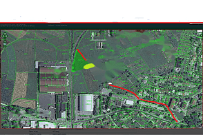 Застройка около хоккейной арены Залог