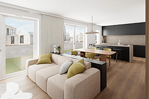 Жилище с террасой в Любляне, район Шишка