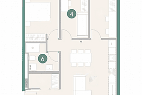Квартира с четырьмя комнатами на Шлосаревой улице