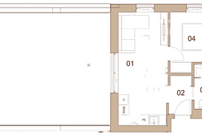 Квартира с двумя комнатами в центре города