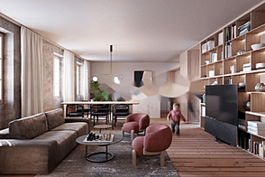 Четырехкомнатная квартира в центре Любляны.