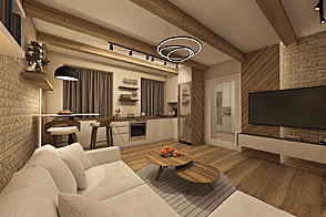 Сежана: современная квартира с одной спальней