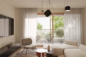 Двухкомнатная квартира в районе Безиград.