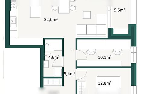 Продажа, квартира, 3-комнатная: РАДОВЛИЦА, 82 м2: 2