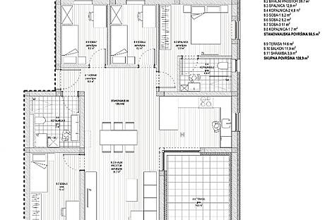 Продажа, квартира, 5 и более комнат: ДОМЖАЛЕ, 128,9 м2: 2