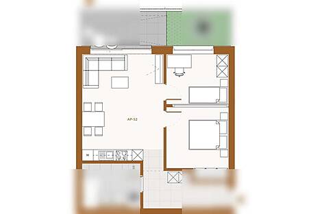 Трехкомнатная квартира AP-S2 (продажа): 2