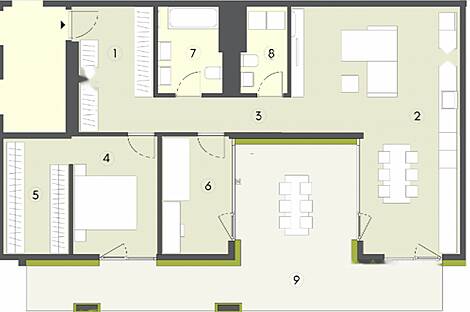 Квартира с тремя комнатами в районе Бежиград.: 11