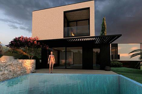 Объект Б в Бошамарине представлен домом: 8