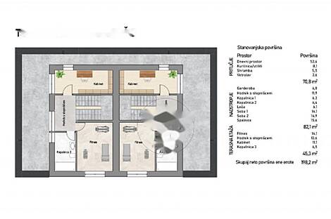 Новый двусемейный дом в районе Дравле Объект Б: 9