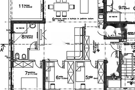 Четырехкомнатная квартира Долги Мост: 3