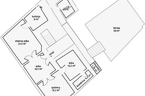 Квартира с четырьмя комнатами в Старой Любляне.: 2