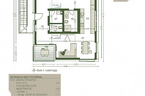 Трёхкомнатная квартира в Бизовике: 4