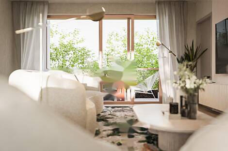 Трехкомнатная квартира в районе Ново Любляна Бежиград: 15