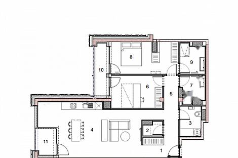 Трехкомнатная квартира в районе Ново Любляна Бежиград: 18