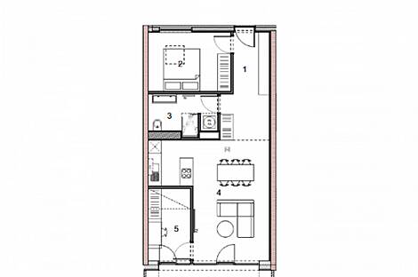 Трехкомнатная квартира в районе Новый Любляна, Бежиград.: 16