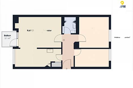 Трёхкомнатная квартира в Бежиграде: 22