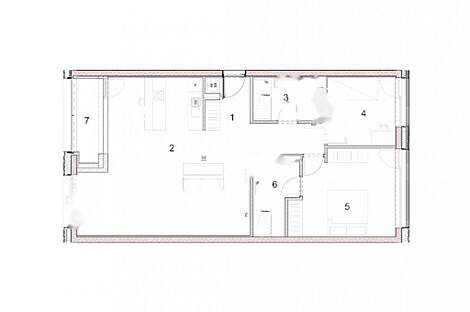 Трёхкомнатная квартира в районе Бежиград.: 19