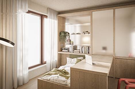 Четырехкомнатная квартира в районе Бежиград, Новая Любляна.: 2