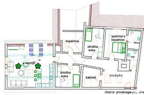 4-5-комнатная квартира, Центр: 3