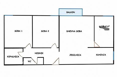Квартира с четырьмя комнатами, расположенная в Новых Чернучах.: 21