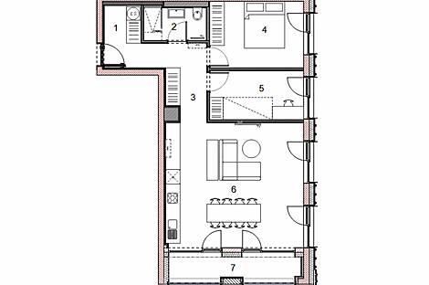 Трёхкомнатная квартира в Бежиграде: 19