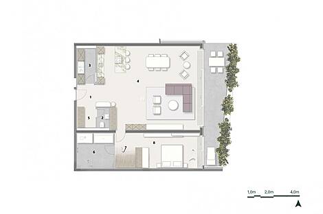 Двухкомнатная квартира в центре: 7