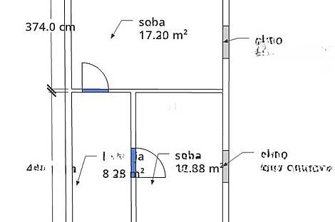 Двухкомнатная квартира расположена в центре.: 10