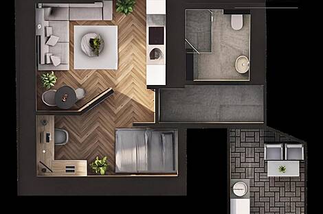 Однокомнатная квартира в Сежане: 6