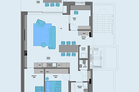 Трехс половиной комнатная квартира в Изоле: 10