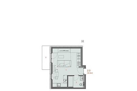 1-комнатная квартира в Бежиграде: 8