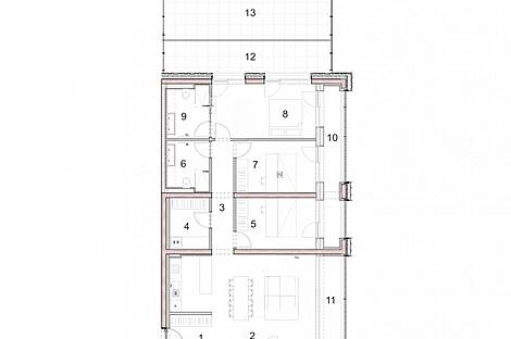 Четырёхкомнатная квартира в районе Бежиград: 15