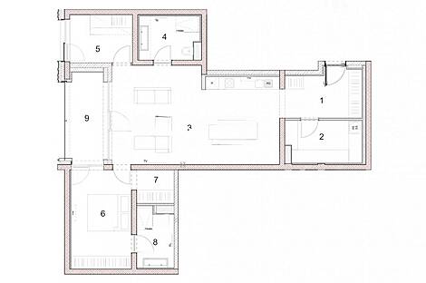 Квартира с тремя комнатами в районе Бежиград: 19