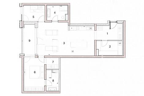 Трёхкомнатная квартира в Бежиграде: 21