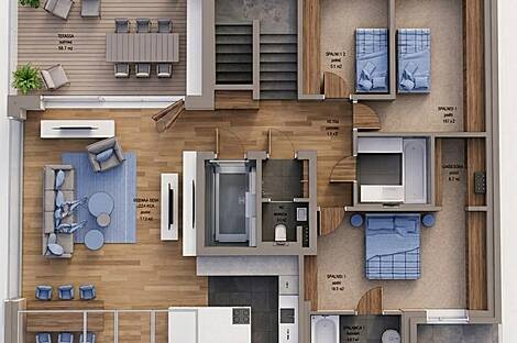 Квартира с четырьмя комнатами в Изоле: 5