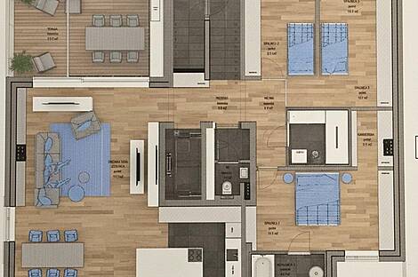 Квартира с четырьмя комнатами в Изоле: 6