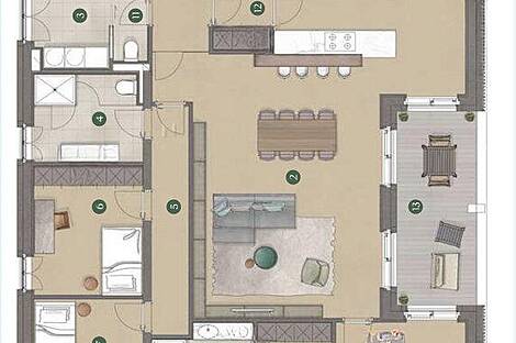 Четырехкомнатная квартира в центре: 10