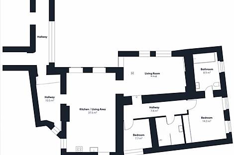 Четырехкомнатная квартира в центре: 15