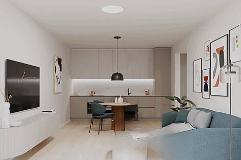 Двухкомнатная квартира в Новая Любляна, район Бежиград: 2