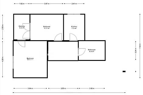 Двухкомнатная квартира расположена в Трново: 4