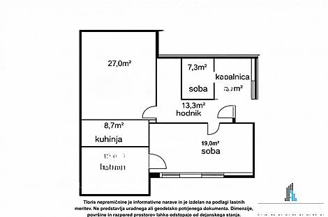 Квартира с тремя комнатами в Портороже: 9